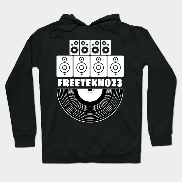 Freetekno Soundsystem Vinyl Hoodie by T-Shirt Dealer